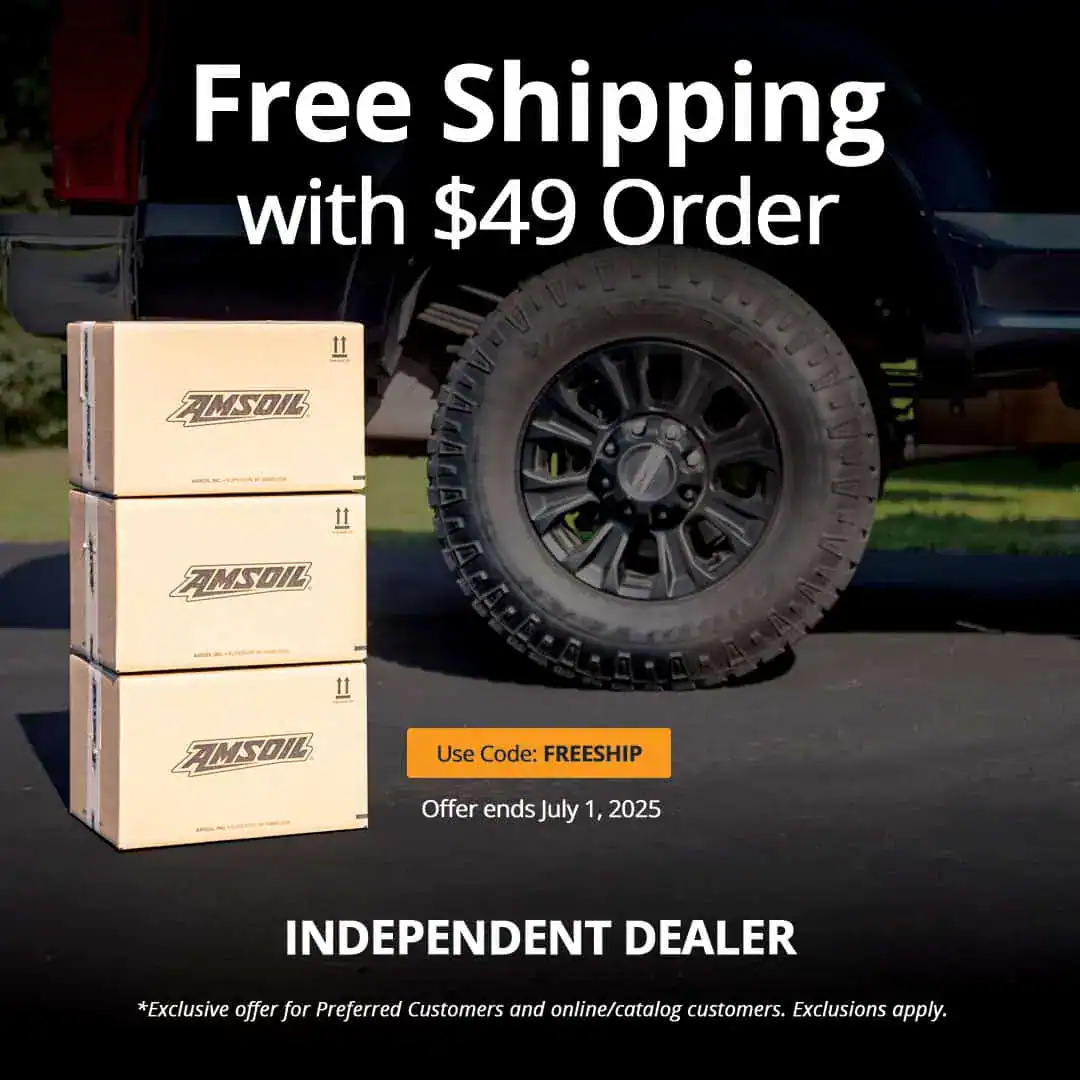 Free AMSOIL shipping on orders of $49 or more
